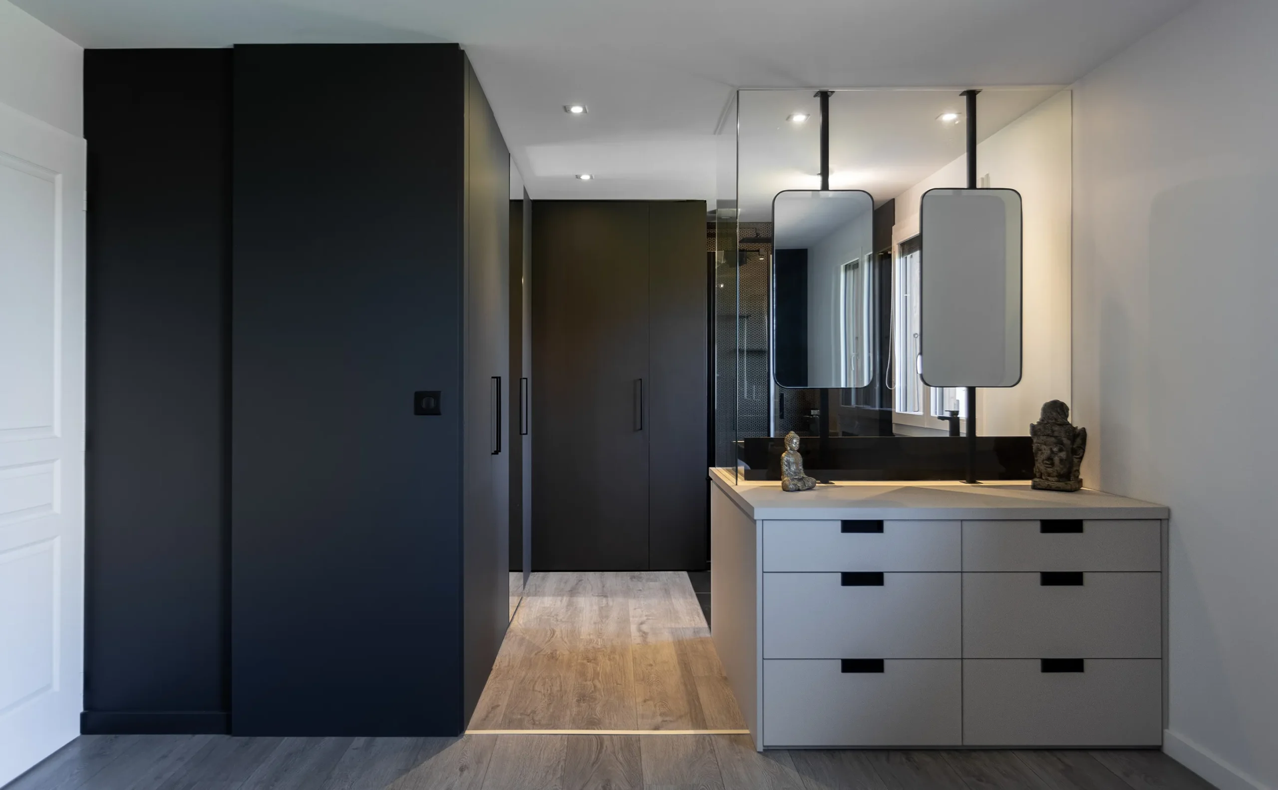 Salle de bain B. - Rénovation d'une salle de bain à Pers-Jussy par Céline Commaille Architecte