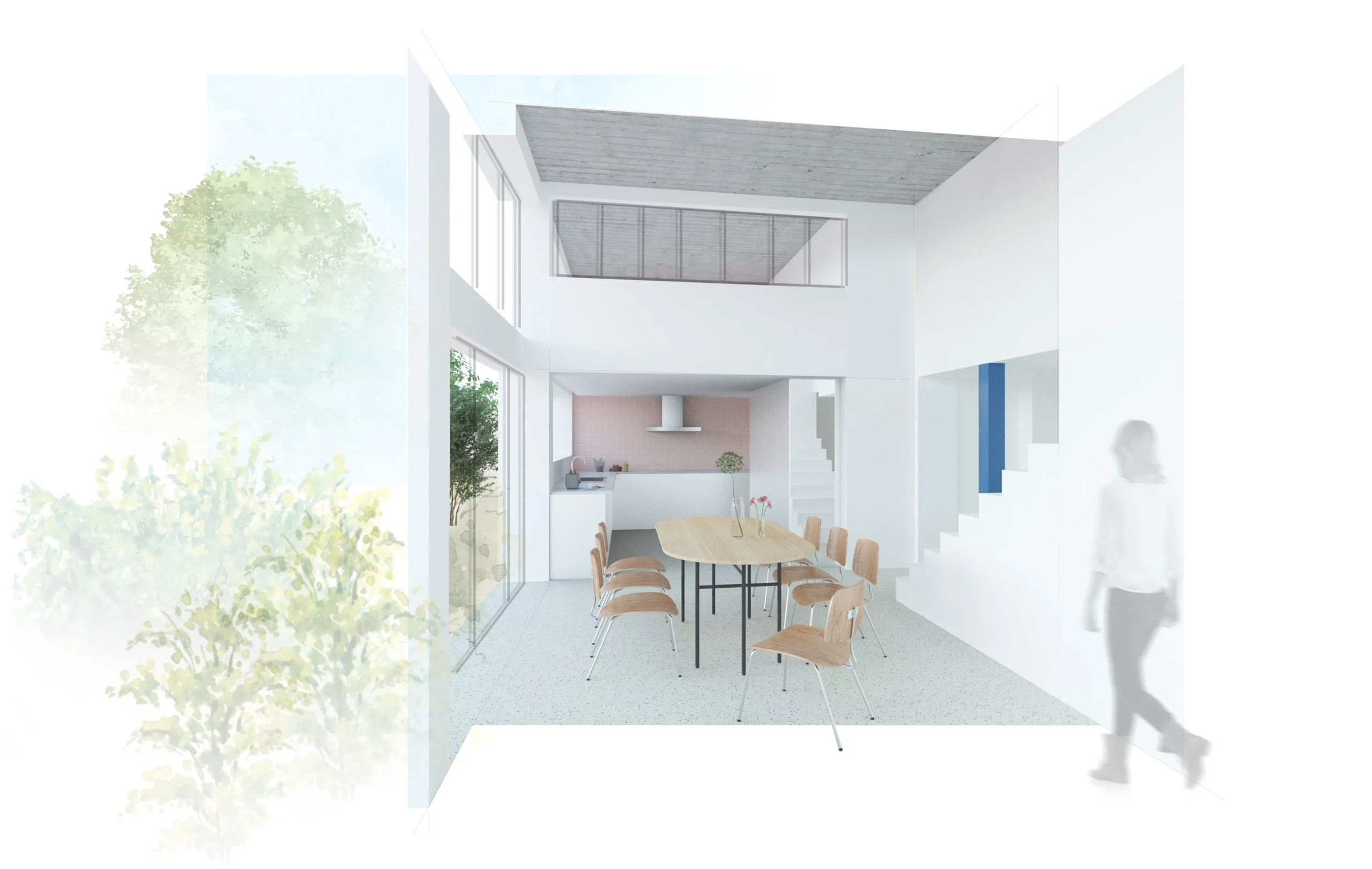 Appartement Du. à Annecy, esquisse par Céline Commaille Architecte