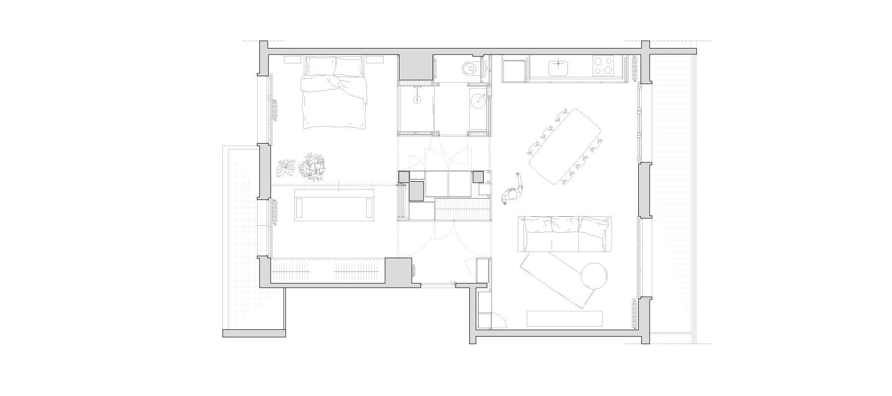 Appartement CG. - Rénovation d'un appartement à Annecy par Céline Commaille Architecte