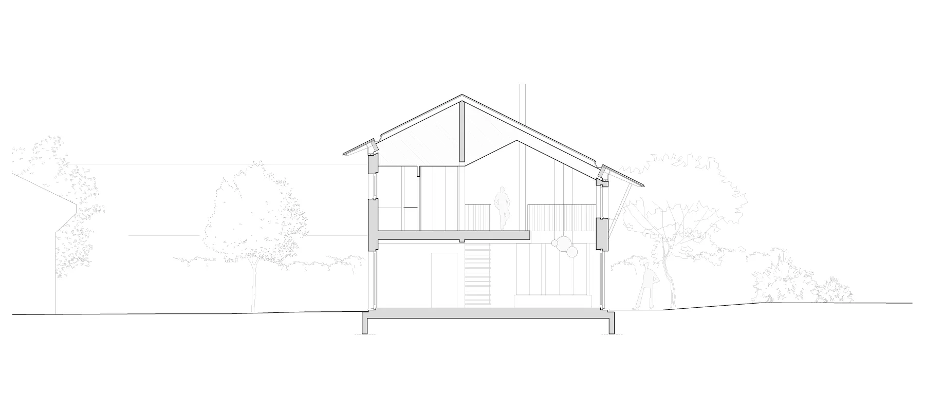 Plan de la maison D. par Céline Commaille Architecte