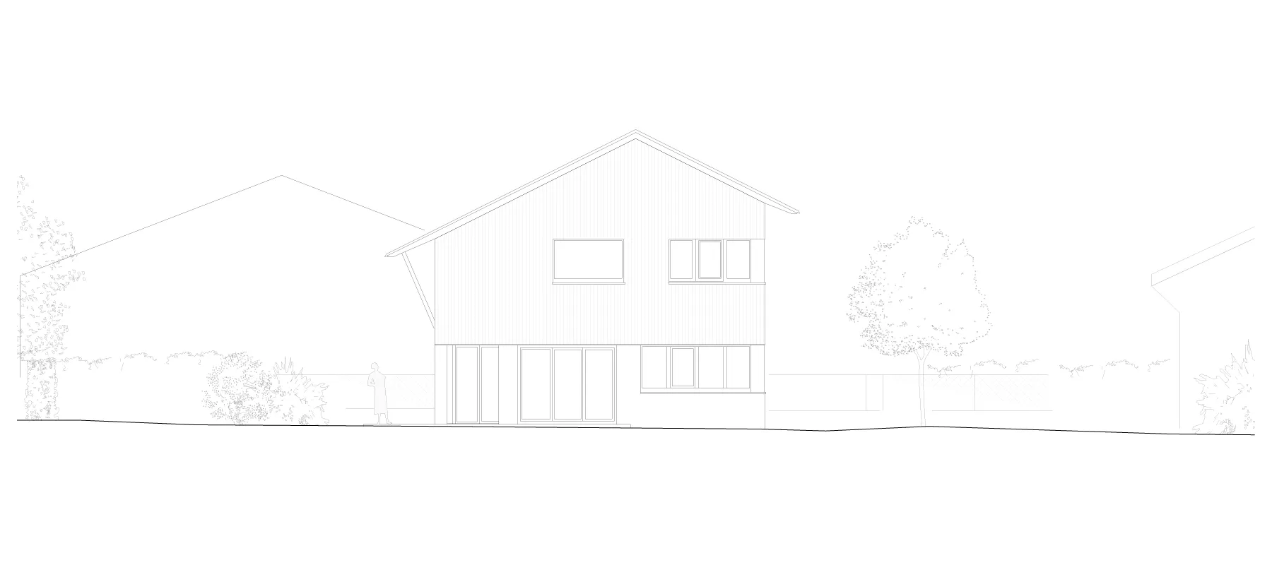 Plan de la maison D. par Céline Commaille Architecte